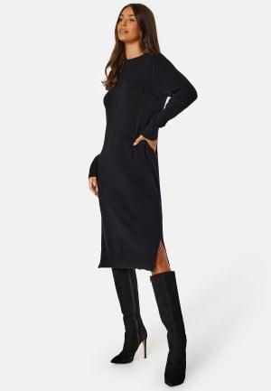 VILA - Ril Crew Neck Midi Dress XL - Black - Kläder - Dam - Bubbleroom