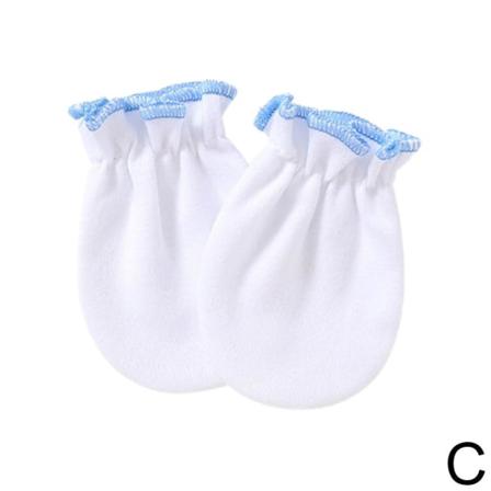 1 Par Baby Anti Scratch Handskar Spädbarn Toddler Mjuka Vantar