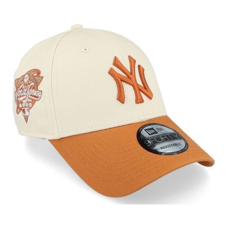 New Era - MLB Beige adjustable Keps - New York Yankees World Series Patch 9FORTY Stone/Rust Adjustable @ Hatstore