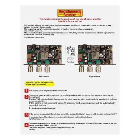 2 stk. 100W Mono Forstærkerkort med Bluetooth Høj Effekt Audio Forstærker Modul -1001U til DIY Hjemmebiograf