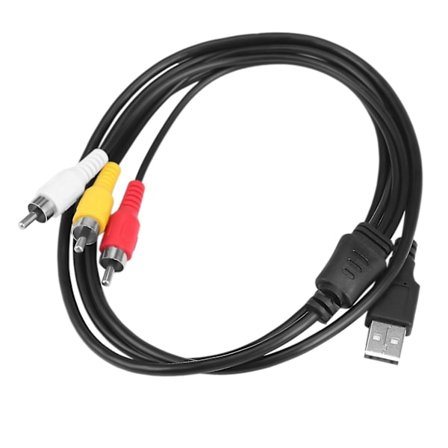 3 RCA-liitäntään USB-kaapeli