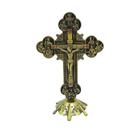 Vakker gave Zhaoxing religiøse gaver Jesus Kristus på korset statue bordkors