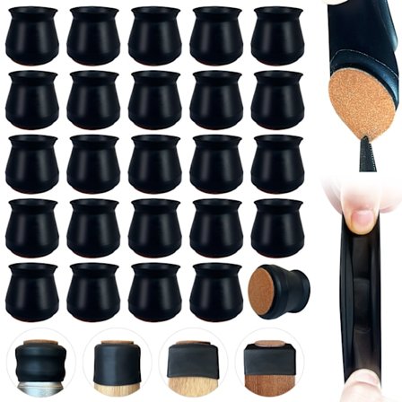 Tuolin Jalkasuojat, 24 kpl Kovapuulattioille. Silikoninen Tuolin Jalka (FMY)