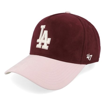 47 Brand - MLB Rød adjustable Caps - Los Angeles Dodgers MLB 47 Mvp Dt Dark Maroon A-frame Adjustable @ Hatstore