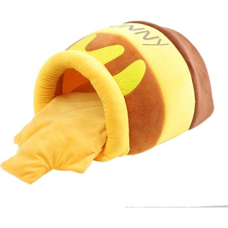 Kattbädd Grotta Tvättbar Liten Hundkoja Valpkoja Avtagbar Kudde, för Katter under 7,5 KG, Stor