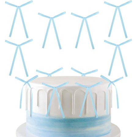 30 kpl Rusetti Kakun Koristeet, Rusetti Koristeet Syntymäpäivä Häät Vuosipäivä Juhla Kakun Koristeet (vaaleansininen)