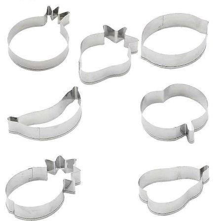 7 stk. Frugt Banan Æble Citron Metal Fondant Kageform Kageudstikker Bageværktøj