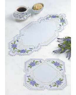 Broderikit Hardangerlöpare Penséer