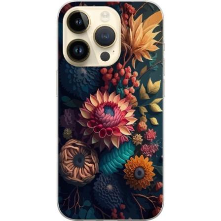 Apple iPhone 15 Pro Läpinäkyvä kuori Blommor