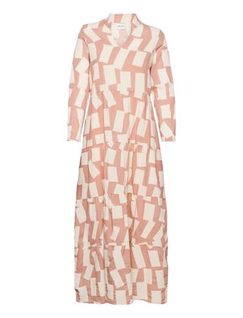 Long Shadow Printed Flared Dress Pink Bobo Choses