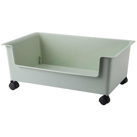 Kollegieværelse Bøger Opbevaringsbeholder Bogreol på Hjul Under Bord Bogopbevaringskasse med Hjul{KDO}