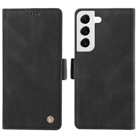 YIKATU YK-005 För Samsung Galaxy S21 FE 5G Ställ Plånboksfodral Hudvänligt Läder Telefonskal