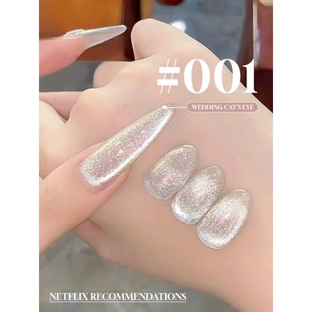 MIANEL 1-5 st 12ML Galaxy White Glaspärla Cat Eye Gel Nagellack Sommar Naglar Super Vita Naglar Nagelkonst Salong Nagelmaterial
