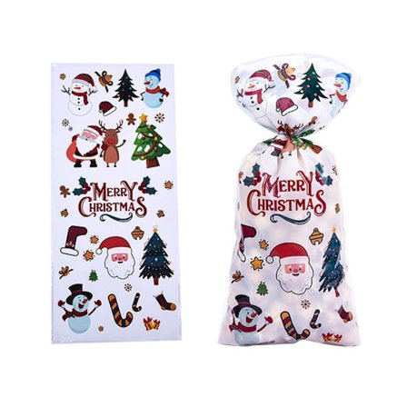 50 kpl Joulukarkkilaukku Joulupakkauskassit Keksilahjapussit