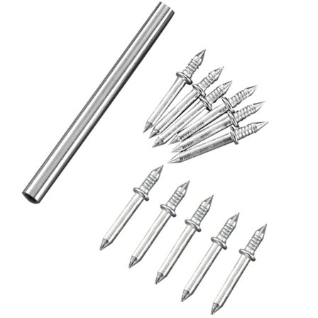 100 stk. Dobbelthovede Søm, Dobbelthovedet Fodpanel Sømløs Trådsøm med Specifikt Hylsterværktøj til Boligindretning, Møbler og Konstruktion