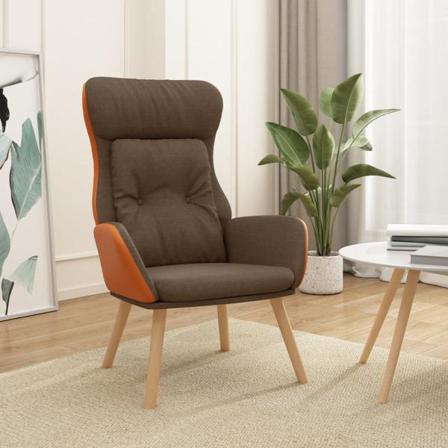 Vidaxl Vilstol Brun Tyg Och Pvc Brun