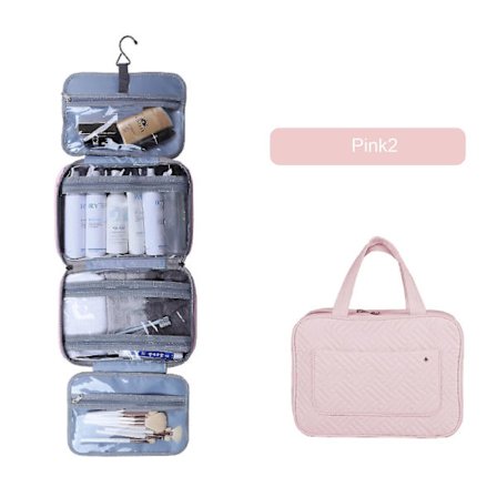 Toiletry Bag Travel Bag With Hanging Hook Water-resistant Makeup Cosmetic Bag
