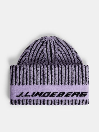 J.Lindeberg - Enso Plated Logo Beanie - Purple - Mann - Onesize