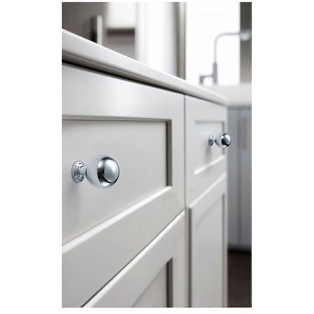 Sett med 2, Skuffeknotter, Skapdørknotter, Møbler, Interiør, 25mm, Sølv