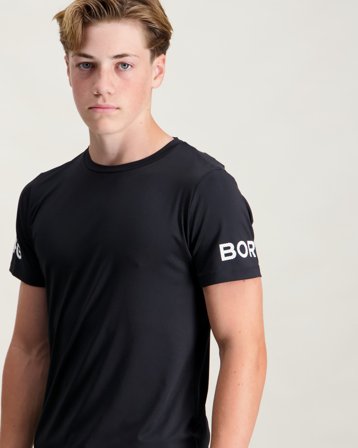 Björn Borg BORG T-SHIRT Noir T-shirts Garçon - Kids Brand Store