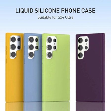 Mobilskal Kompatibelt med Samsung S24 Ultra, flytande silikon, stort hål, enkelt skyddsfodral, 23Ultra Lila 5 5-Glad