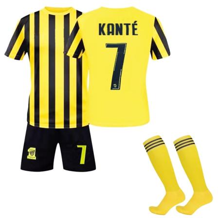 23 Saudi Jeddah United-trøye nr. 9 Benzema nr. 7 Kanter kortermet barnedress fotballdrakt NO.7 KANTE 28