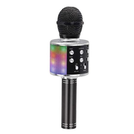 Trådlös karaokemikrofon Bluetooth högtalare SVART