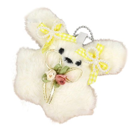 Trendy Pipende Kanin Anheng Dyr Nøkkelring Plysjdukke Nøkkelring Elegant Veske Sjarm for Stilige Tenåringer og Kvinner