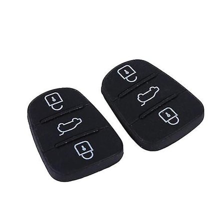 2 stk Praktisk Bilnøkkelskall 3 Knapper Folding Fjernkontroll Auto Nøkkel Fob Case For Hyundai I10 I20 I30 (svart)