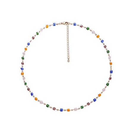 Farge krystallhalskjede kvinners high-end fornuftig sjarm kragebein c