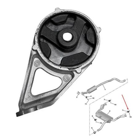 Bil Eksosrør Bakre Feste 9674325480 For Peugeot Citroen 308s 3008 408 C4 C5 w12728149