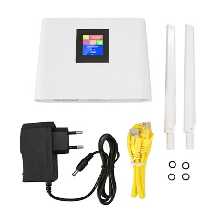 4G LTE trådlös router med SIM-kortplats 300 Mbps CAT4 trådlös mobil WiFi-hotspot-router med 2 antenner 100-240V EU-kontakt