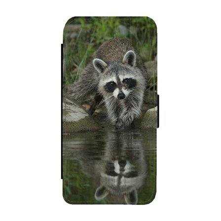 Tvättbjörn iPhone 14 Pro Max Flip Mobilfodral