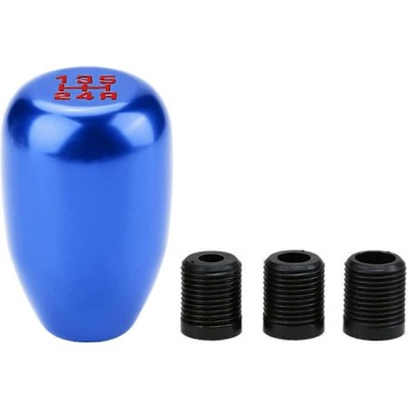 Universal Gear Knob 5 Trins, Gear Shift Knobs 6 Trins, Gear Knob Aluminium, Gear Knob Type R Tuning Dekoration Manuel Gearstang (5-trins-blå)