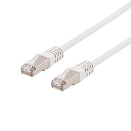 DELTACO S/FTP Cat6 patchkabel, LSZH, 0,5m, White