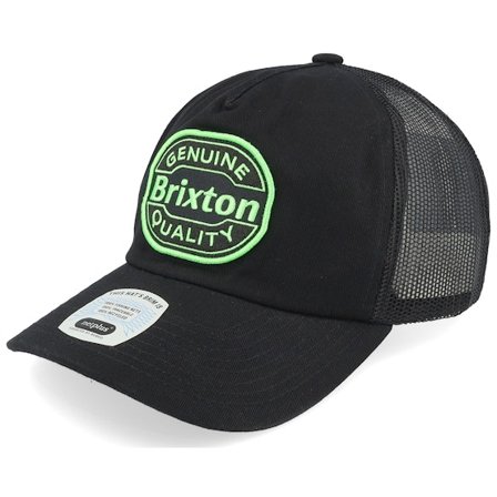 Brixton - Black - trucker - Cap - Neon Keaton Mp Trucker Hat Black/Green Trucker - Hatstore