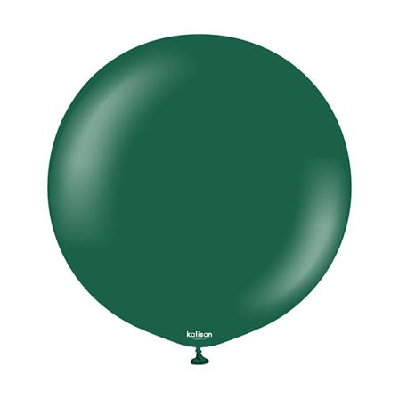 Kalisan Standard Latex Plain Ballonger (2-pack) One Size Mörk Dark Green One Size