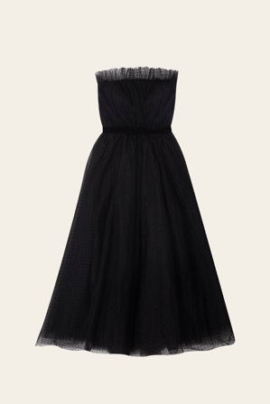 Malina - Tulle midi dress - XL - Black