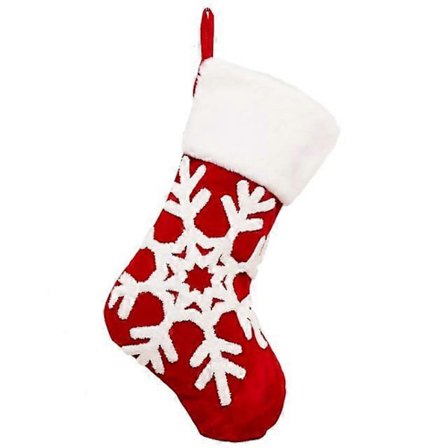 Juledekorationer eksklusive julestrømper i lammeuld store julegavestrømper rød gavepose [DB] snefnug