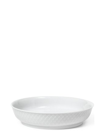 Lyngby Porcelæn Rhombe Desserttallerken Ø16 Cm Hvid - White - Ø 16 CM