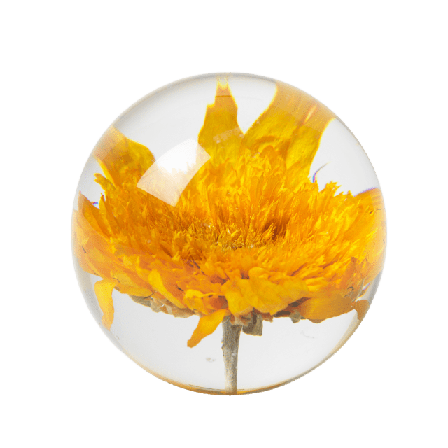 In Flore Dahlia Pappersvikt, Brevtyngd Inredningsdetaljer Gul 10 cm