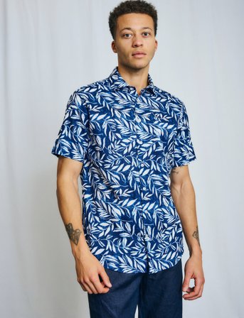 Bruun & Stengade Bs Cordeel Casual Modern Fit Shirt - Navy - L