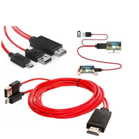 Micro Usb Mhl Till Hdmi 1080p Kabel Tv Utgång Kompatibel med Android Samsung Telefoner Hane