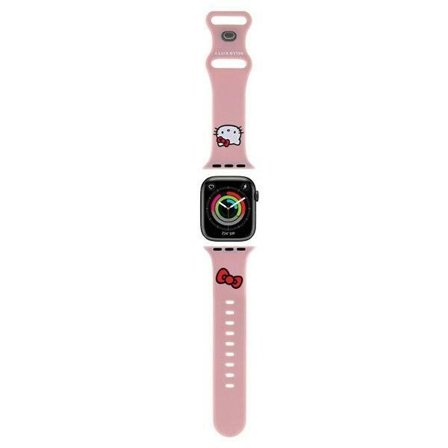 Hello Kitty silikone Kitty Head-rem til Apple-ur 42/44/45/49mm - Pink