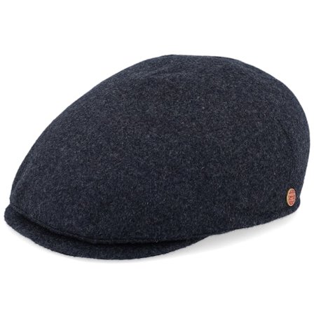Mayser - Grå flatcap Caps - Sidney Wool Blend Grey Flat Cap @ Hatstore