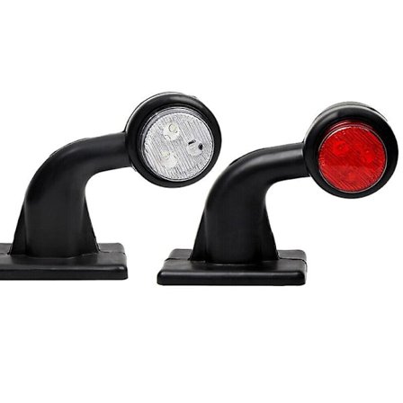 2X 12-24V LED Side Marker Lights Elbow Outline Rear Lamp for Trailer Truck Lorry Db