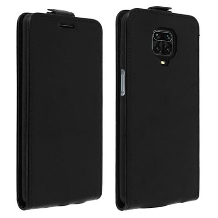 Etui - Xiaomi - Redmi Note 9S / 9 Pro / 9 Pro Max - Ekoskinn - Svart - Magnetisk stängning