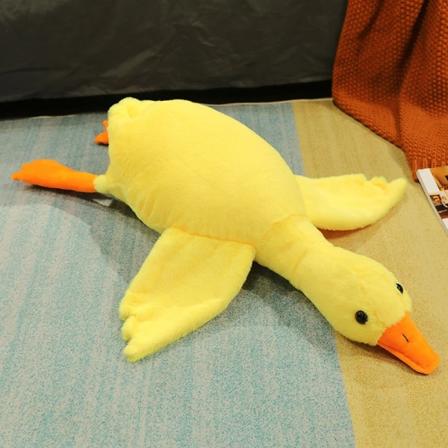 50-190 cm stor vit gås Plyschleksak jätteanka docka mjuk goose Gås Sovkudde Soffa Kudde Födelsedagspresent för barn 130cm Yellow