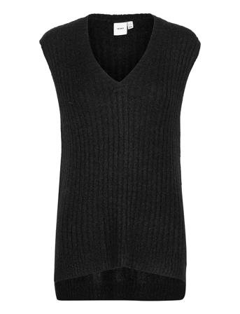 Ihamara Wa Rib Vests Knitted Vests Sort ICHI