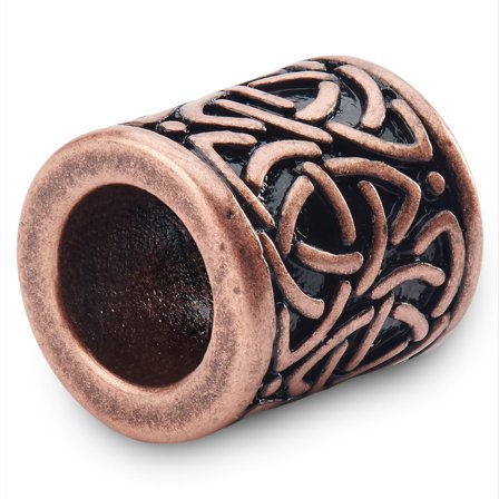 Bronze-tone Celtic Knot Pattern Beard Ring for Men - Beard rings & beads